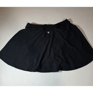 Champion Athletic Skort Black Mesh Pickleball  Tennis elastic‎ waist. Women's M